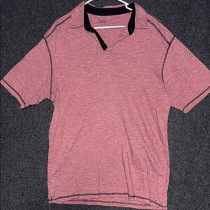 BKE Men's Heathered Red Polo Shirt